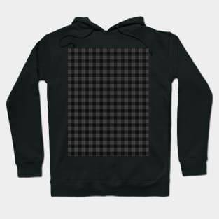 Rich Tartan - Dark Grey and Soot Black Hoodie